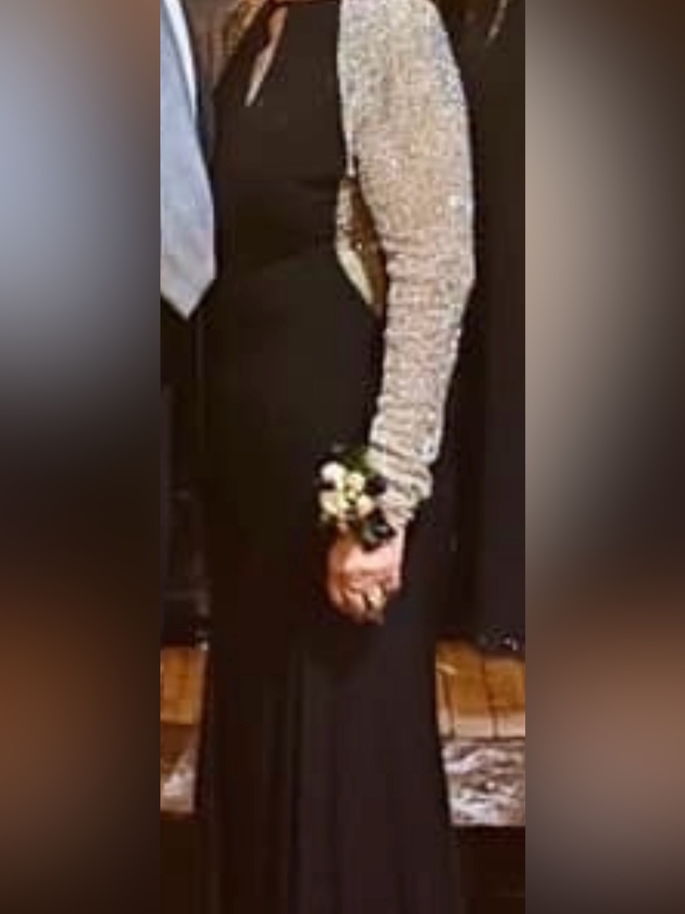 Xscape Black Evening Gown Wedding Formal Mother Grandmother Bride Dress - Picture 6 of 7